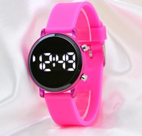 Pembe Led Büyük Kız Çocuk Kol Saati ST-304123