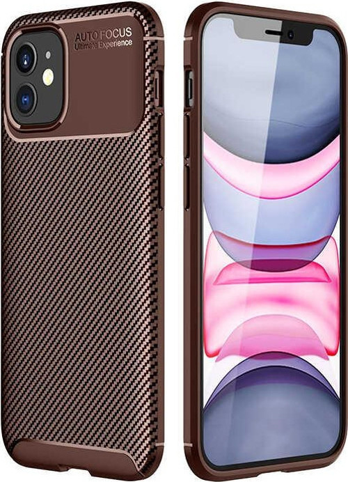 iPhone 12 Mini Uyumlu MKST Negro Silikon Kılıf-Kahverengi