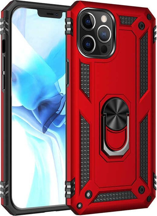 iPhone 12 Pro Max Uyumlu MKST Vega Kılıf-Kırmızı