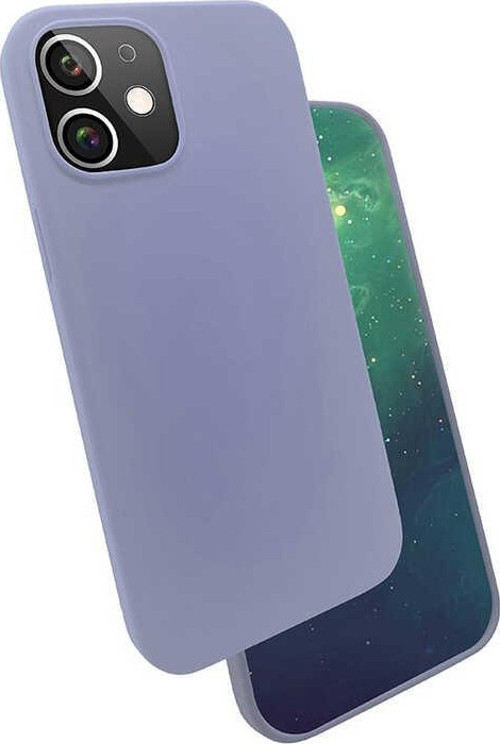 iPhone 12 Uyumlu MKST Silk Silikon-Lila
