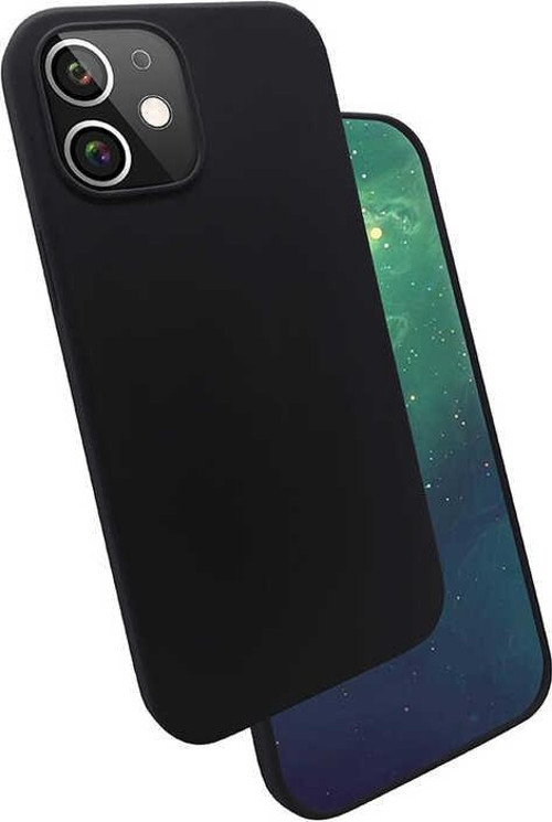 iPhone 12 Uyumlu MKST Silk Silikon-Siyah