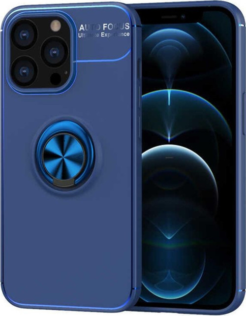 iPhone 13 Pro Max Uyumlu MKST Ravel Silikon Kılıf-Mavi