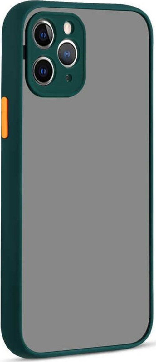 iPhone 12 Pro Max Uyumlu MKST Hux Kılıf-Koyu Yeşil