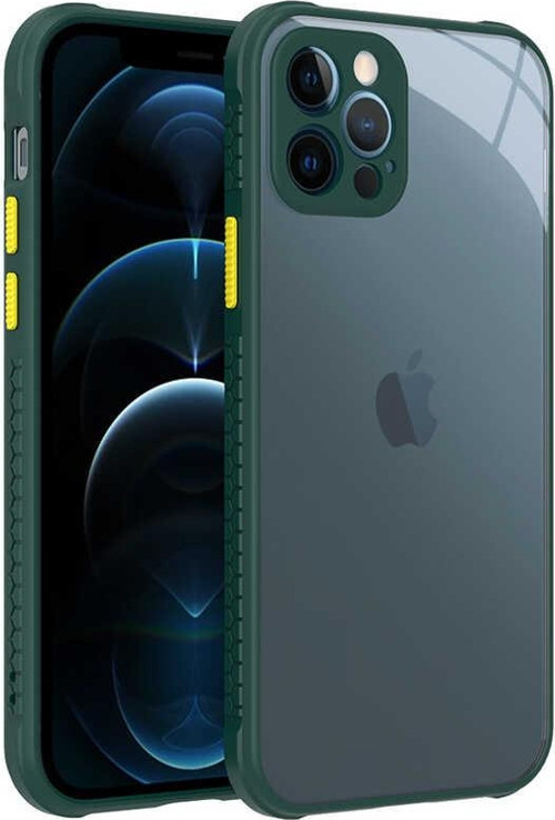 iPhone 12 Pro Uyumlu MKST Kaff Kılıf-Koyu Yeşil