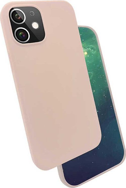 iPhone 12 Uyumlu MKST Silk Silikon-Pembe