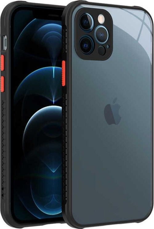 iPhone 12 Pro Uyumlu MKST Kaff Kılıf-Siyah