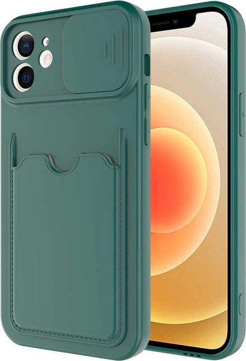 iPhone 12 Uyumlu MKST Kartix Kılıf-Koyu Yeşil