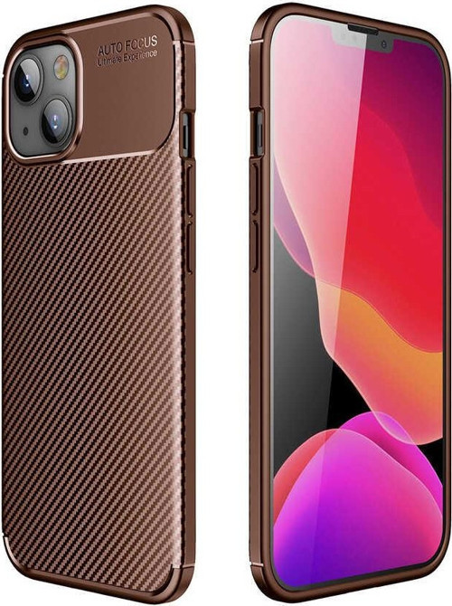 iPhone 13 Uyumlu MKST Negro Silikon Kılıf-Kahverengi