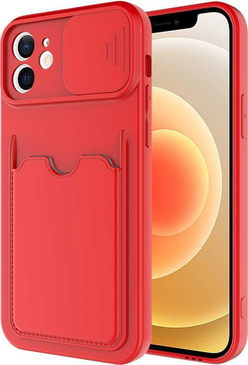 iPhone 12 Uyumlu MKST Kartix Kılıf-Kırmızı