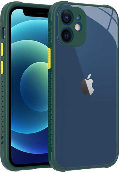 iPhone 12 Mini Uyumlu MKST Kaff Kılıf-Koyu Yeşil