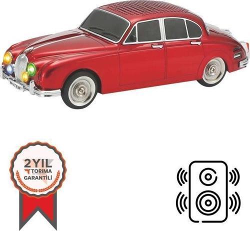 WS-596 Taşınabilir Kablosuz Bluetooth Hoparlör Kırmızı