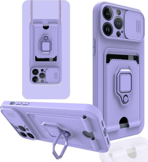 iPhone 13 Pro Max Uyumlu MKST Pelit Kılıf-Lila