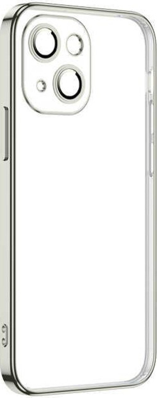 iPhone 13 Mini Uyumlu MKST Krep Kılıf-Gümüş