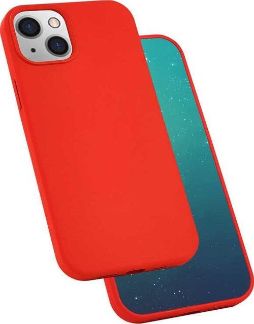 iPhone 13 Uyumlu MKST Silk Silikon-Kırmızı