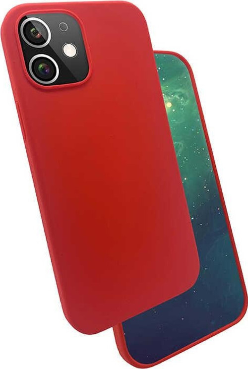 iPhone 12 Uyumlu MKST Silk Silikon-Kırmızı