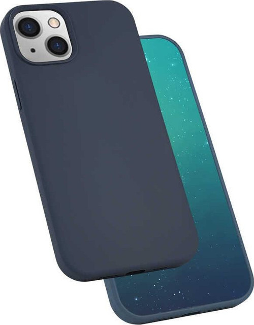 iPhone 13 Uyumlu MKST Silk Silikon-Lacivert