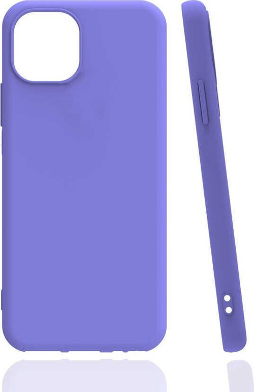 iPhone 13 Mini Uyumlu MKST Biye Silikon-Lila