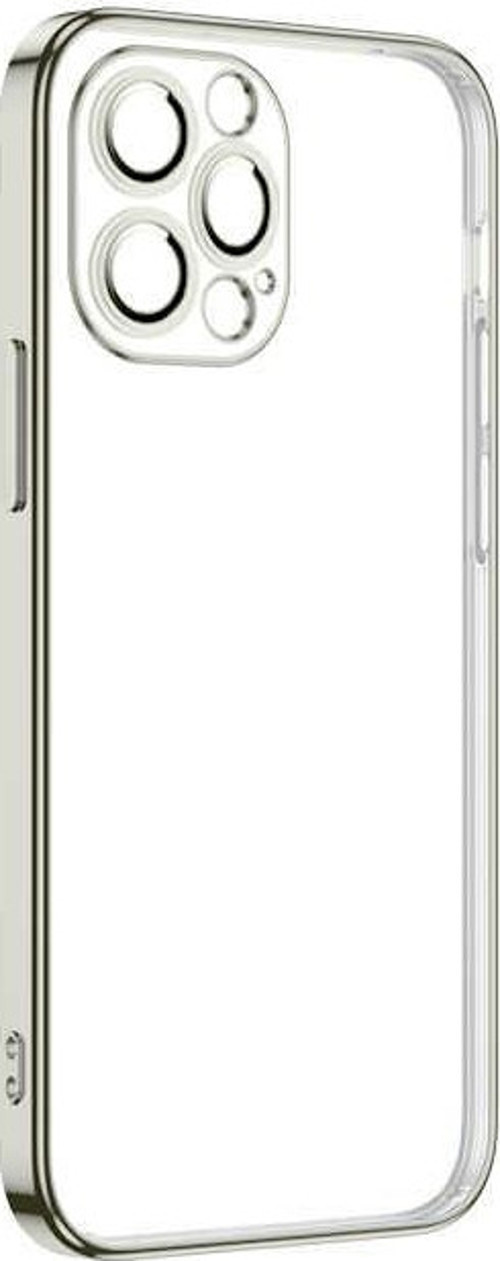 iPhone 13 Pro Uyumlu MKST Krep Kılıf-Gümüş