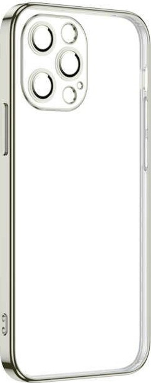 iPhone 12 Pro Uyumlu MKST Krep Kılıf-Gümüş