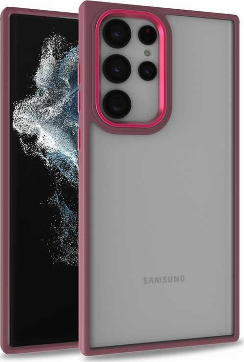 Galaxy S22 Ultra Uyumlu MKST Flora Kılıf-Kırmızı