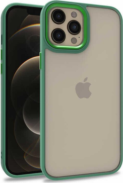 iPhone 12 Pro Max Uyumlu MKST Flora Kılıf-Yeşil