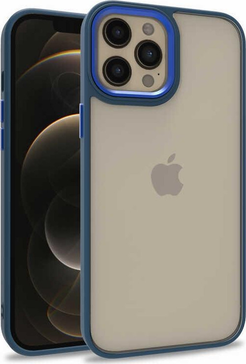 iPhone 12 Pro Max Uyumlu MKST Flora Kılıf-Mavi