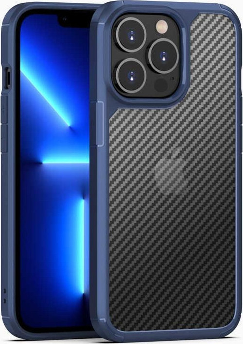 iPhone 13 Pro Uyumlu MKST İnoks Kılıf-Mavi