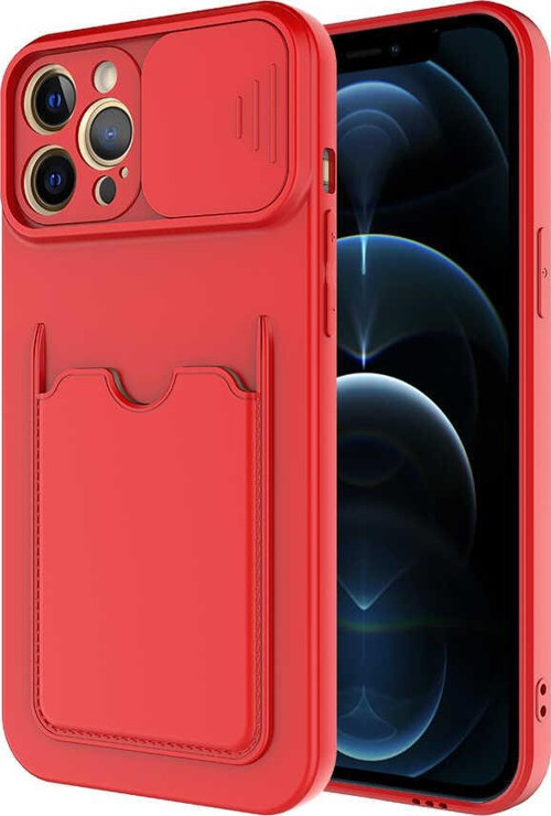 iPhone 12 Pro Uyumlu MKST Kartix Kılıf-Kırmızı