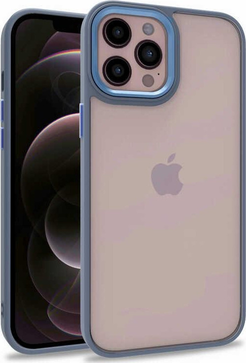 iPhone 12 Pro Max Uyumlu MKST Flora Kılıf-Sierra Mavi