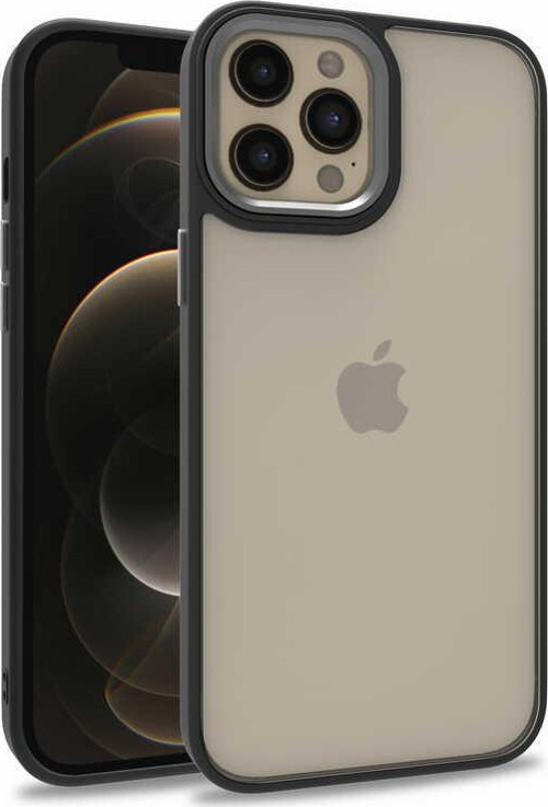 iPhone 12 Pro Max Uyumlu MKST Flora Kılıf-Siyah