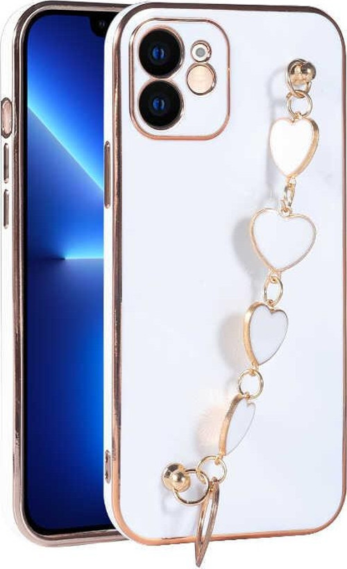iPhone 11 Uyumlu MKST Kalbim Kılıf-Beyaz