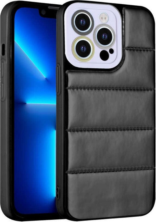 iPhone 12 Pro Max Uyumlu Kamera Korumalı AiHTTgli Renkli MKST Seksek Kılıf-Siyah