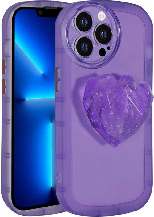 iPhone 12 Pro Uyumlu Kamera Korumalı Pop Soketli Renkli MKST Ofro Kılıf-Mor