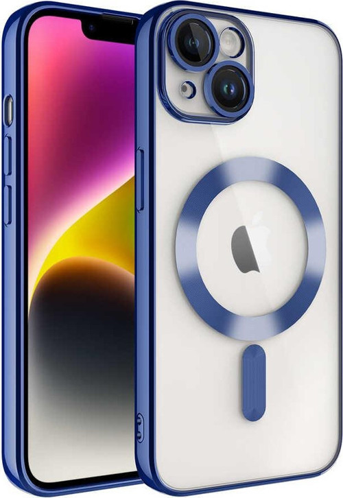 iPhone 14 Plus Uyumlu Kamera Korumalı Magsafe Wireless Şarj Özellikli MKST Demre Kılıf-Sierra