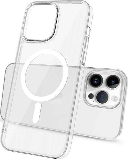 iPhone 14 Pro Uyumlu MKST Wireless Şarj Özellikli Şeffaf Tek Kamera Çerçeveli Porto Kılıf-Renk