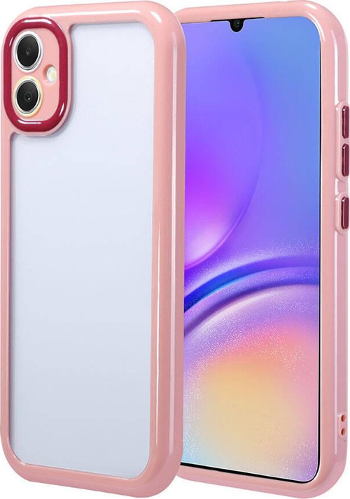 Galaxy A05 Kılıf Kamera Korumalı Renkli Kenar ve Çerçeve Tasarımlı MKST Vitamin Kapak-Mürdüm