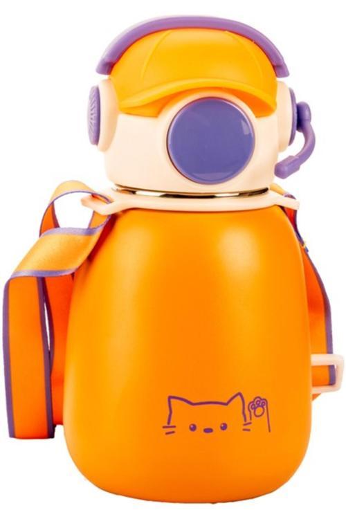 Emofom Gamer Termos Matara 500 ml Paslanmaz Çelik Pipetli Suluk Çocuk Suluğu