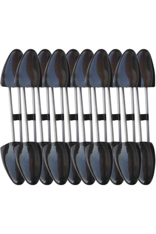 Urve Yaylı - Spiralli 10 Adet Plastik Ayakkabı Kalıbı Siyah 39-44