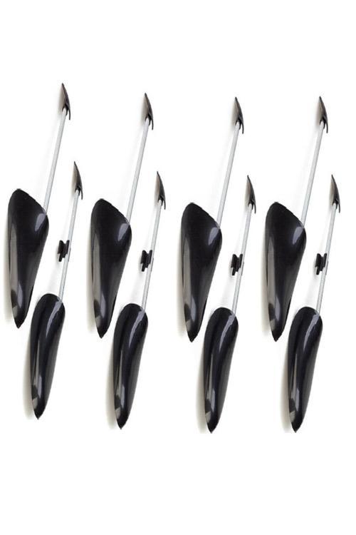 Urve Yaylı - Spiralli 4 Adet Plastik Ayakkabı Kalıbı Siyah 39-44