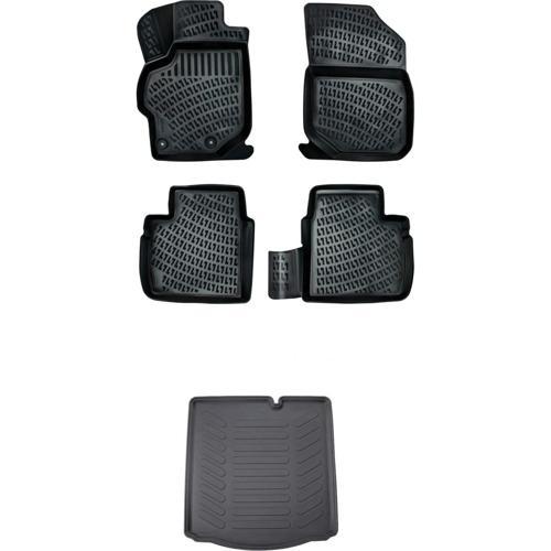 Peugeot 301 2012 Sonrası Uyumlu 3D Havuzlu Paspas + Bagaj Havuzu Set