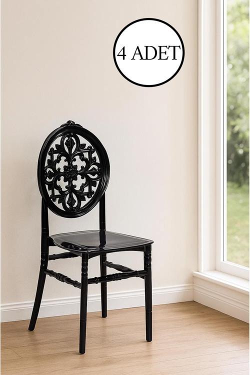 4 Adet Sahra Mutfak Sandalyesi, Yemek, Bahçe, Kafe, Modern Sandalye