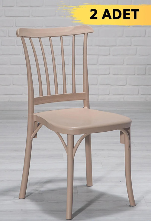 2 Adet Violet Cappucino Pratik Sandalye / Balkon-Bahçe-Mutfak