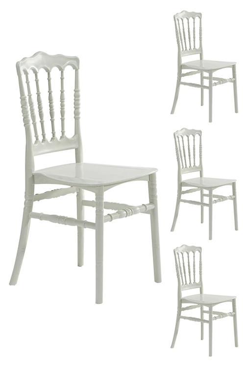 4 Adet Miray Beyaz Sandalye / Balkon-Bahçe-Mutfak