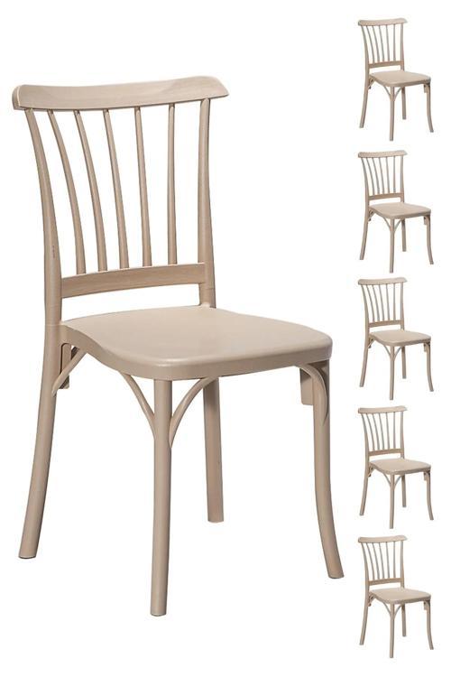 6 Adet Violet Cappucino Sandalye / Balkon-Bahçe-Mutfak