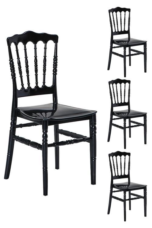 4 Adet Miray Siyah Sandalye / Balkon-Bahçe-Mutfak