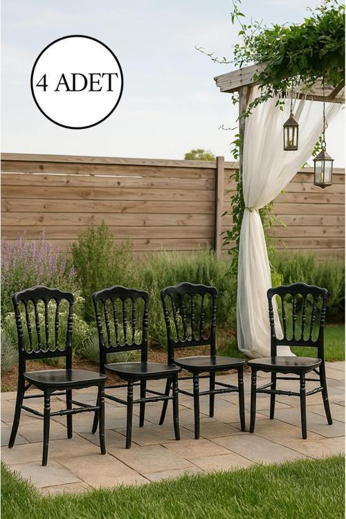 Alin 4 Adet Mutfak Sandalyesi, Yemek, Bahçe, Balkon, Kafe Sandalyesi