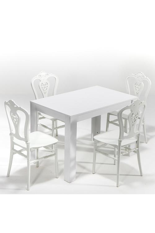 Beyaz Arda Carisma Mutfak Masa Takımı 4 Sandalye