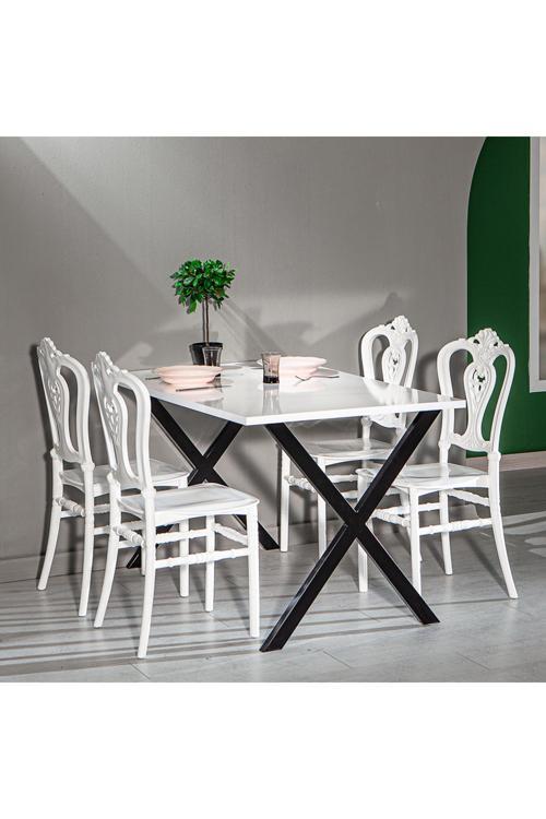 Beyaz Matrix Maxima Carisma Mutfak Masa Takımı