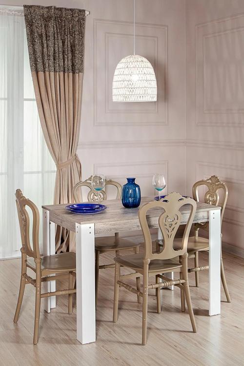 Grande Ceviz / Carisma Mutfak Masa Takımı 1 Masa 4 Sandalye - Cappucino