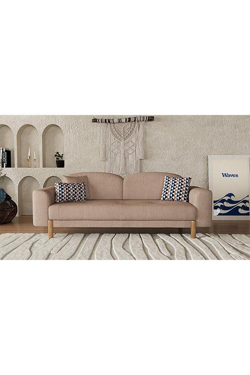 Bohem Plus Kanepe, Üçlü Koltuk, Salon Oturma Odası Üçlü Kanepe, Yataklı, İskandinav